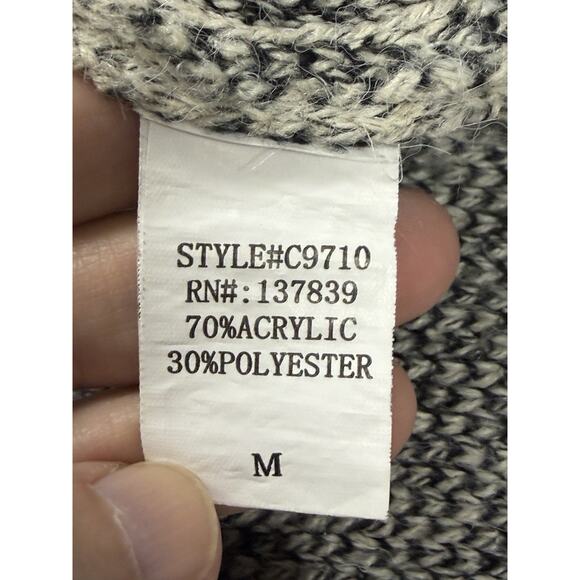 Debut size medium knit cardigan open front pockets Aztec tribal Southwestern - Picture 8 of 9